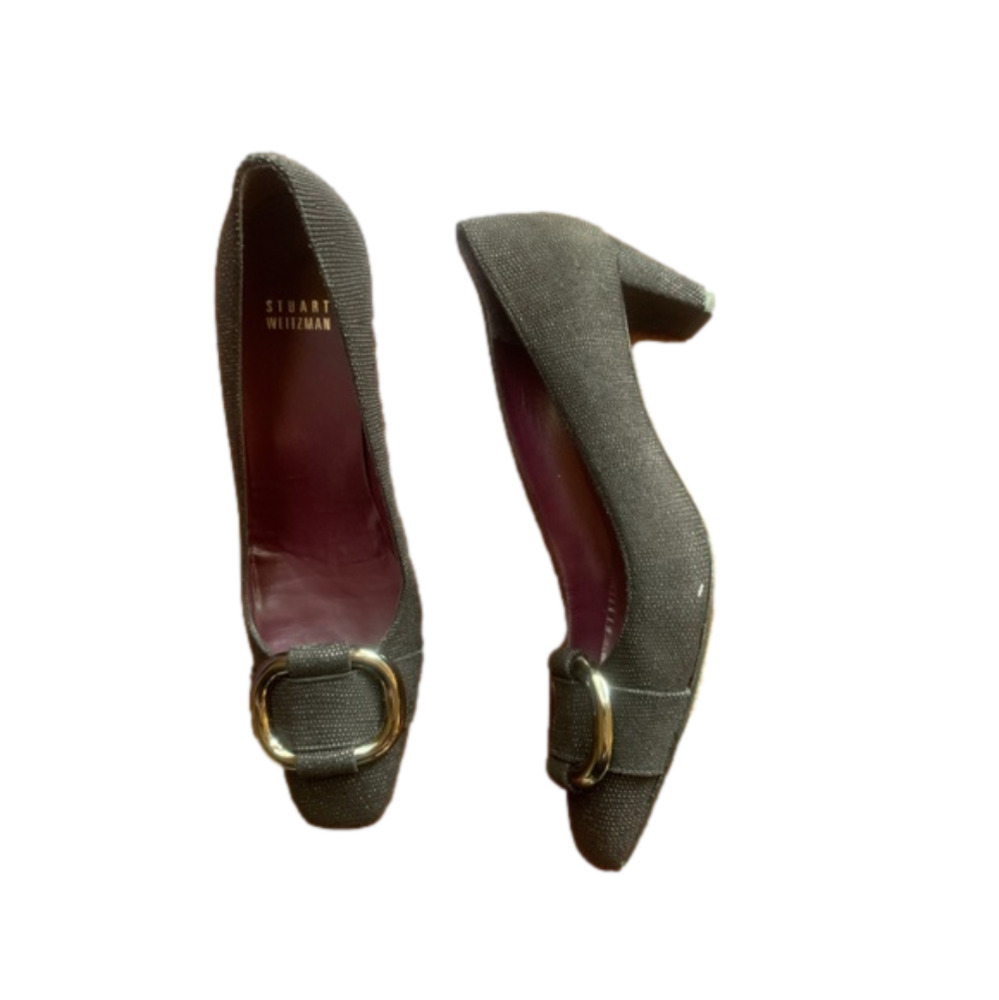 Stuart Weitzman Size 8SS super slim black heel